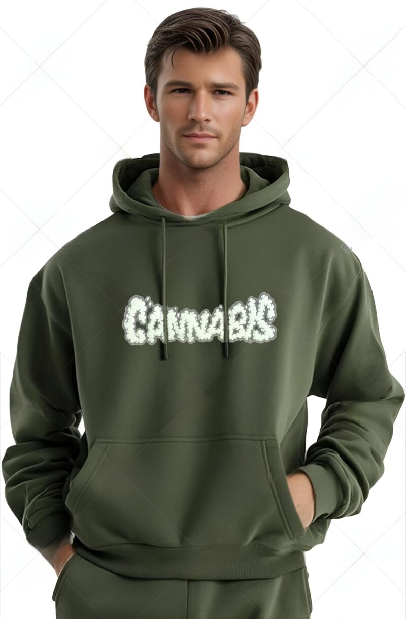 UNISEX SKULL CANNABIS HOODIE - Image 4