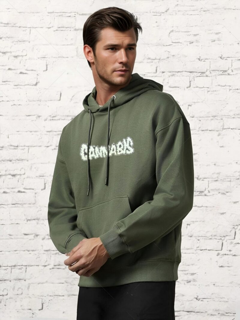 UNISEX SKULL CANNABIS HOODIE - Image 2