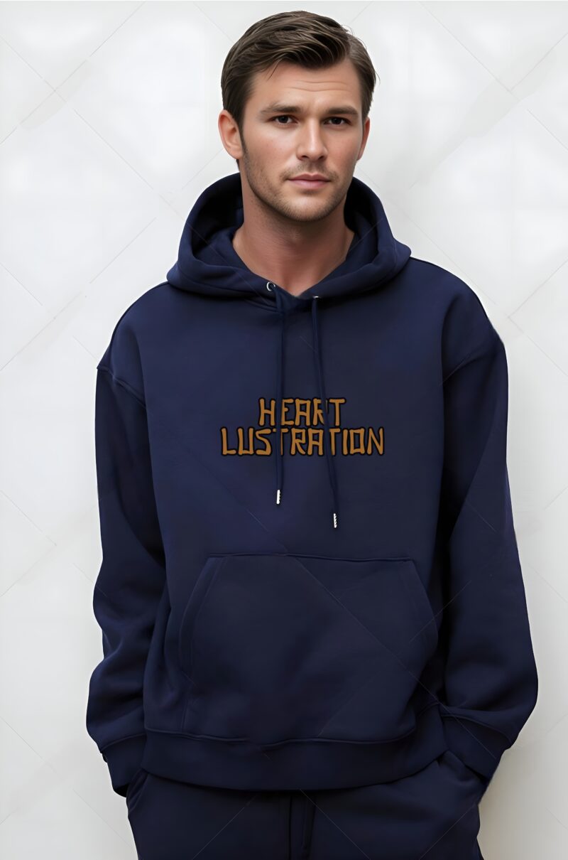 UNISEX HEART LUSTROUS PRINTED HOODIE - Image 3