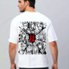 UNISEX DEMON HASHIRA WHITE OVERSIZE T-SHIRT - M