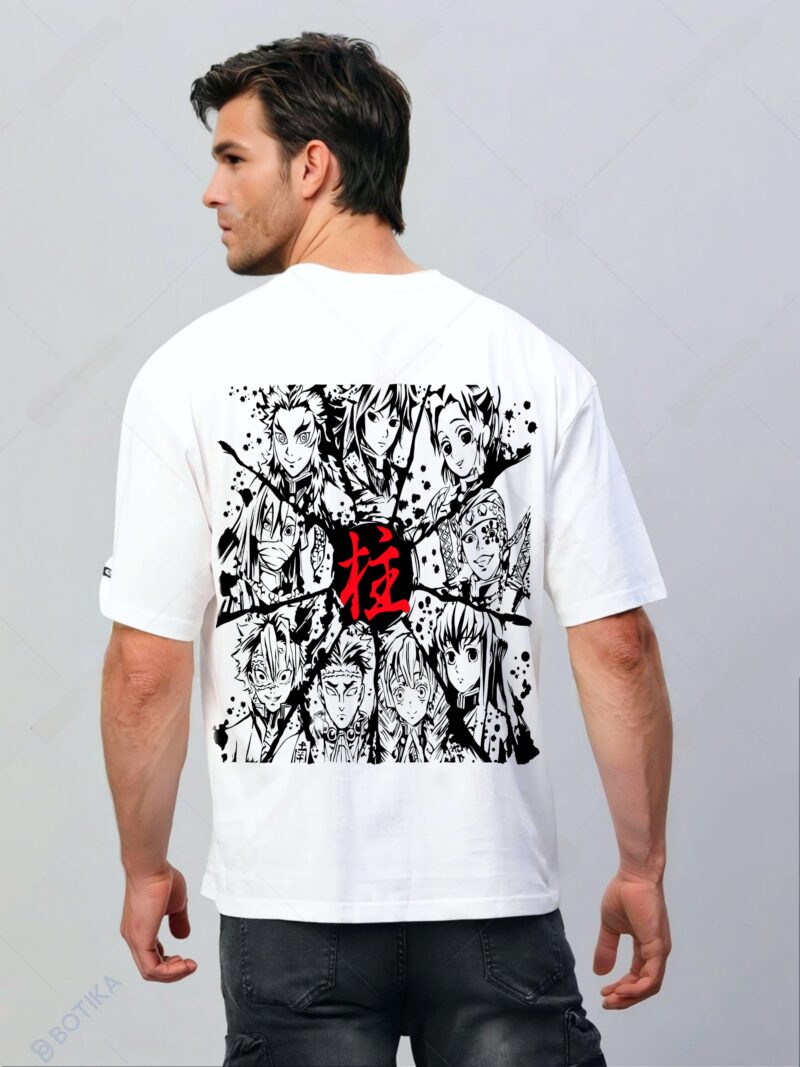 UNISEX DEMON HASHIRA WHITE OVERSIZE T-SHIRT - Image 2