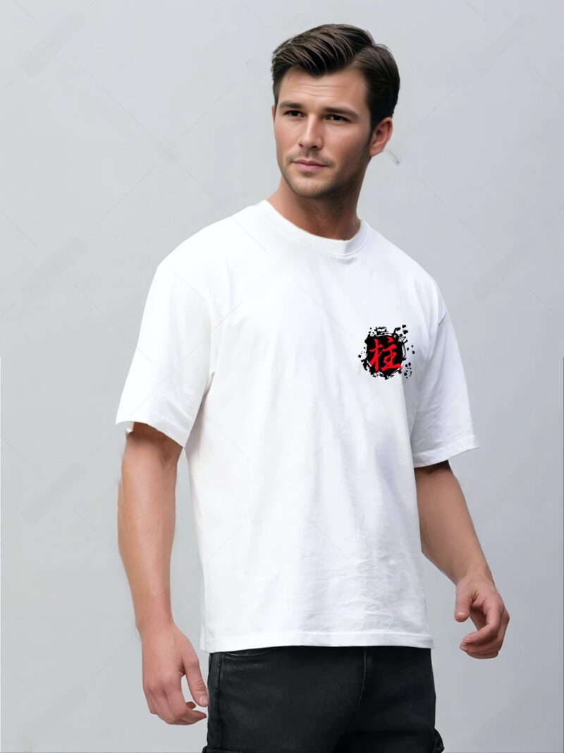 UNISEX DEMON HASHIRA WHITE OVERSIZE T-SHIRT - Image 5
