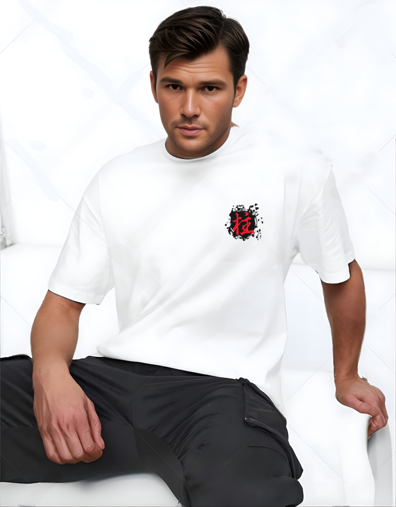 UNISEX DEMON HASHIRA WHITE OVERSIZE T-SHIRT
