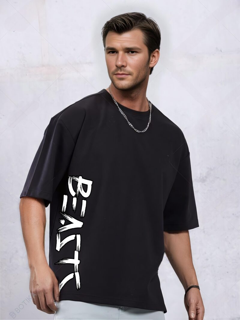 UNISEX BEAST PRINTED T-SHIRT - Image 3