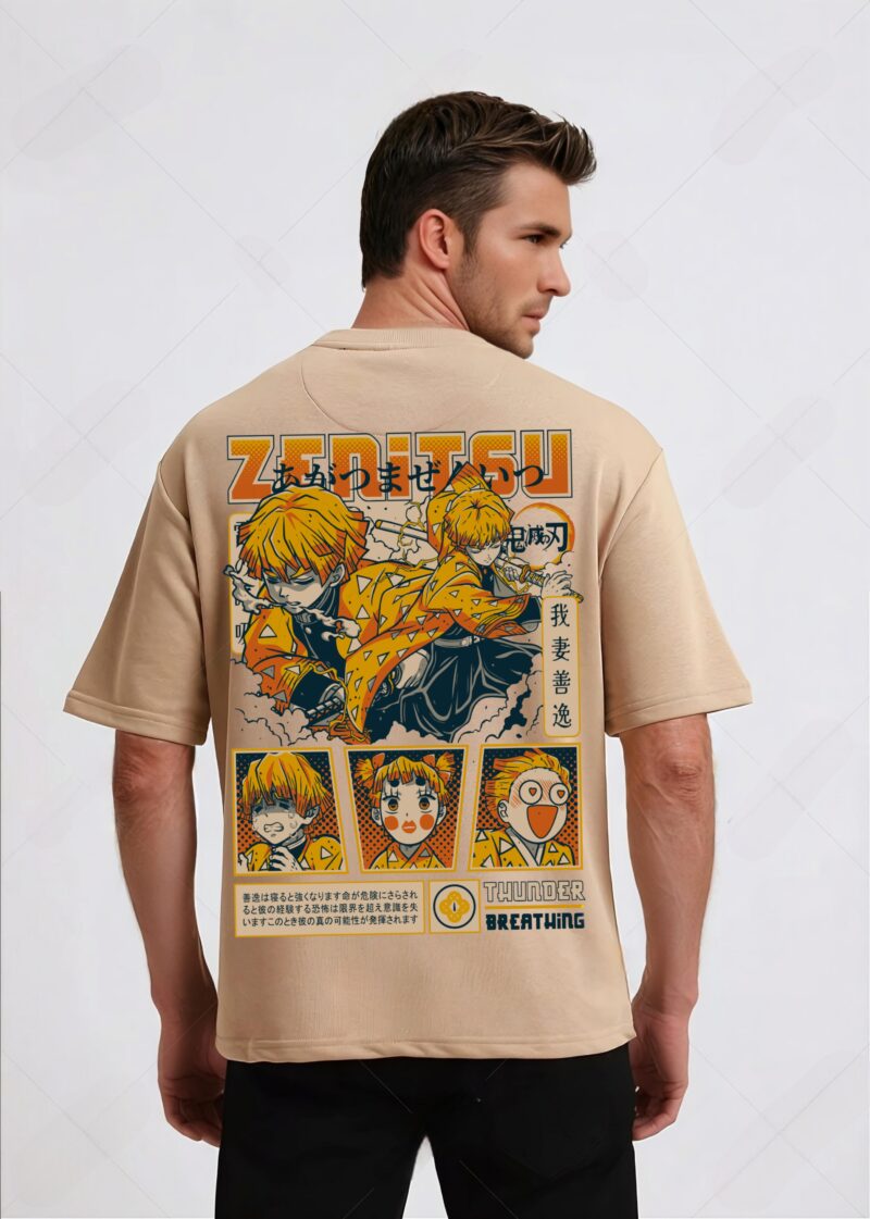 UNISEX ZENETSU PRINTED OVERSIZED T SHIRT - Image 3