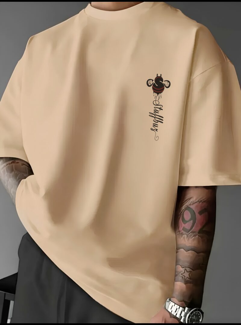 UNISEX NO RISK NO STORY PRINTED OVERSIZED T- SHIRT - Image 2