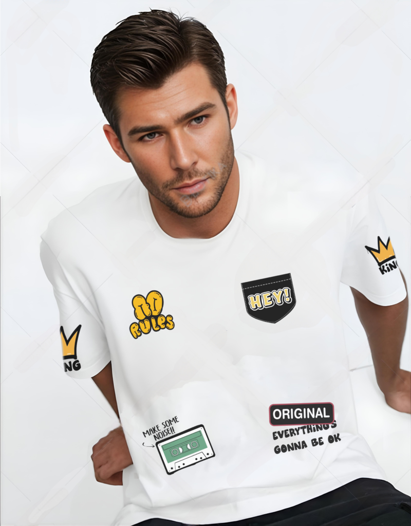 UNISEX PATCHES PRINTED OVERSIZED T SHIRT - Image 4